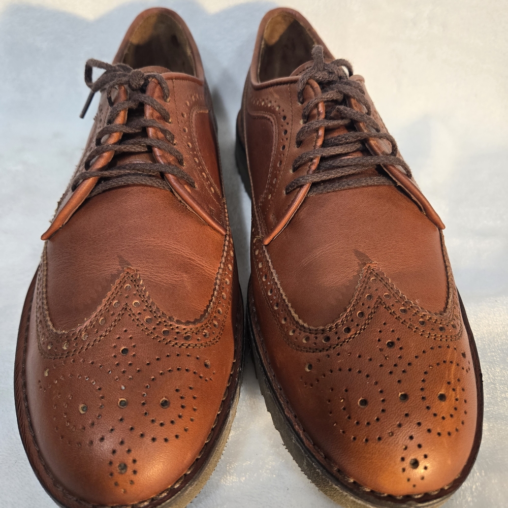 Rockport Rocsports Moreflex Brown Leather Derby Brogue Design Shoes SZ 9.5M